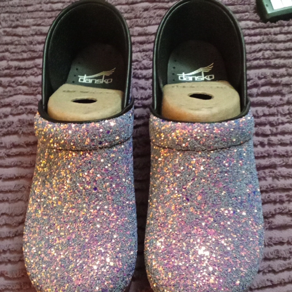 Dansko Glittery Clogs